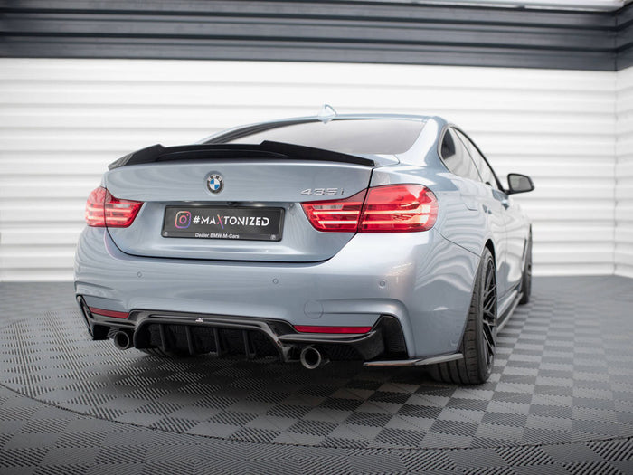 BMW 4 Coupe / Gran Coupe / Cabrio M-Pack F32 / F36 / F33 (Version with single exhausts on both sides) Rear Valance - Maxton Design