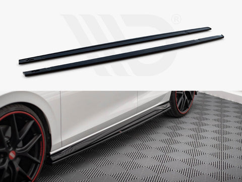 Volkswagen Golf GTI / GTE / GTI Clubsport / R-Line Mk8 Side Skirts Diffusers V.4 - Maxton Design