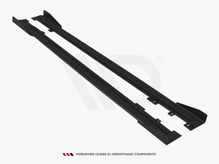 Maxton Design - Street PRO Side Skirts Diffusers + Flaps Ford Mustang GT Mk6
