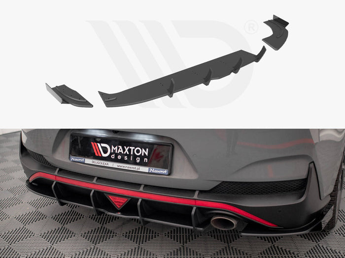 Maxton Design - Street PRO Rear Diffuser + Flaps Hyundai I30 Fastback N-Line Mk3 Facelift