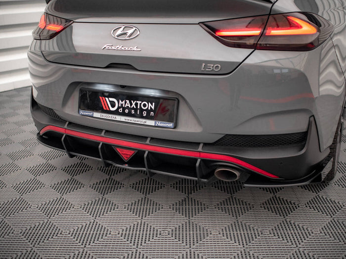 Maxton Design - Street PRO Rear Diffuser + Flaps Hyundai I30 Fastback N-Line Mk3 Facelift