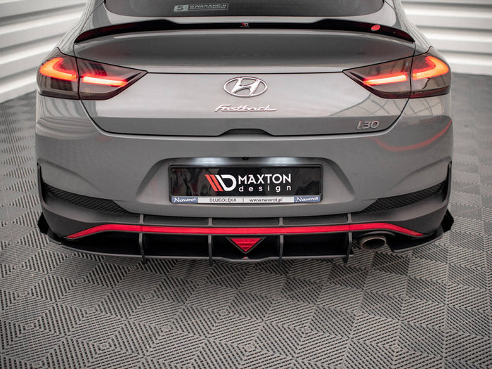 Maxton Design - Street PRO Rear Diffuser + Flaps Hyundai I30 Fastback N-Line Mk3 Facelift