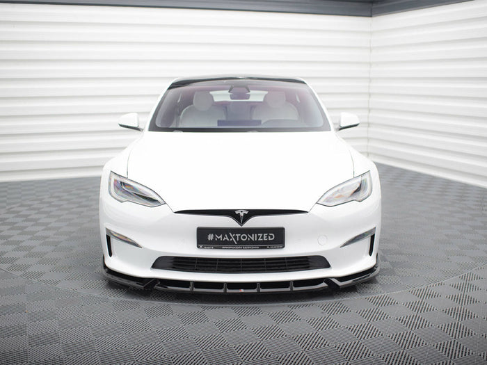 Tesla Model S Plaid Mk1 Facelift Front Splitter V.1 - Maxton Design