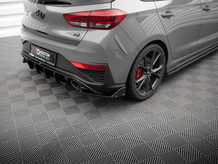 Hyundai I30 N Hatchback Mk3 Facelift Rear Side Splitters V.4 + Flaps - Maxton Design