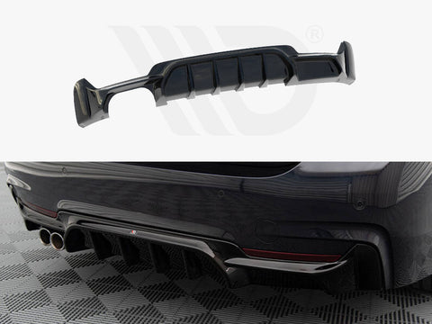 BMW 4 Coupe / Gran Coupe / Cabrio M-Pack F32 / F36 / F33 (Version with exhaust on one side) Rear Valance - Maxton Design