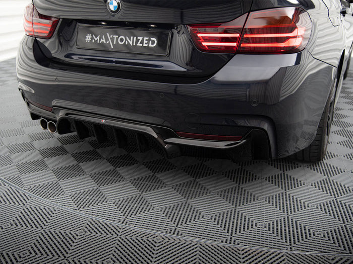 BMW 4 Coupe / Gran Coupe / Cabrio M-Pack F32 / F36 / F33 (Version with exhaust on one side) Rear Valance - Maxton Design