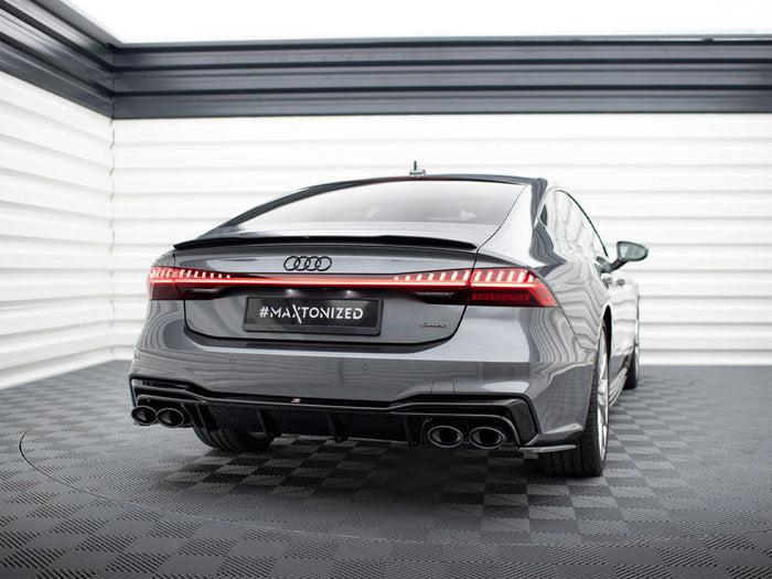 Maxton Design - REAR VALANCE + EXHAUST ENDS IMITATION AUDI A7 C8 S-LINE (2017-)