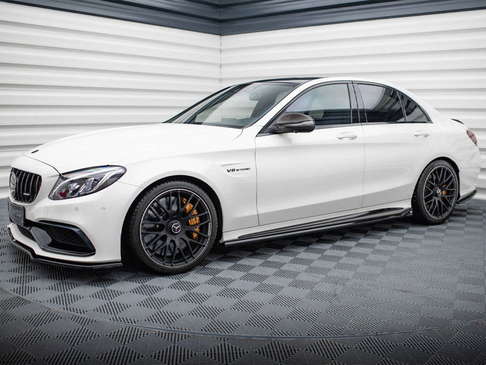 Mercedes-AMG C63 Sedan / Estate W205 / S205 Side Skirts Diffusers V.2 - Maxton Design