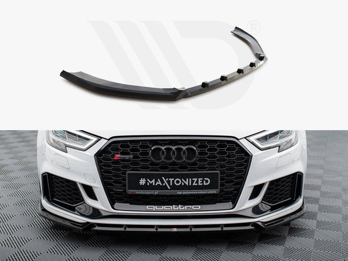 Audi RS3 Sedan 8V Facelift Front Splitter V.3 - Maxton Design