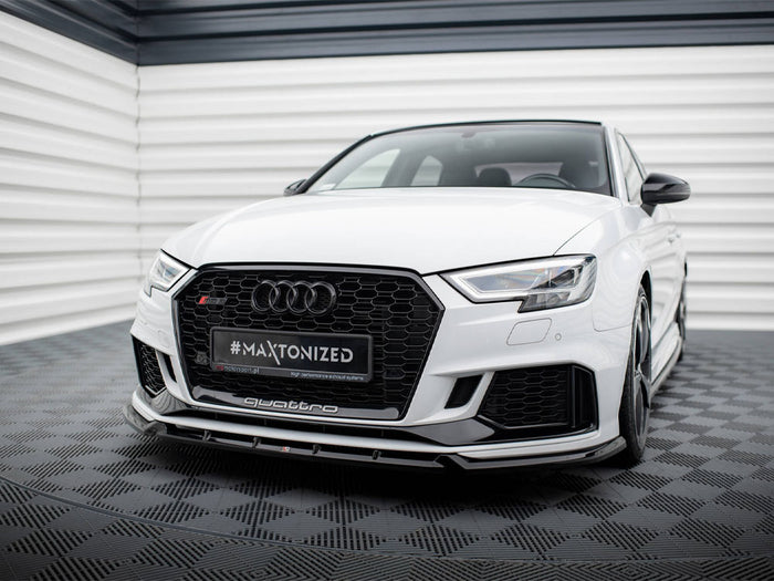 Audi RS3 Sedan 8V Facelift Front Splitter V.3 - Maxton Design