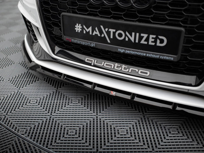 Audi RS3 Sedan 8V Facelift Front Splitter V.3 - Maxton Design