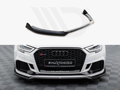 Audi RS3 Sedan 8V Facelift Front Splitter V.4 - Maxton Design