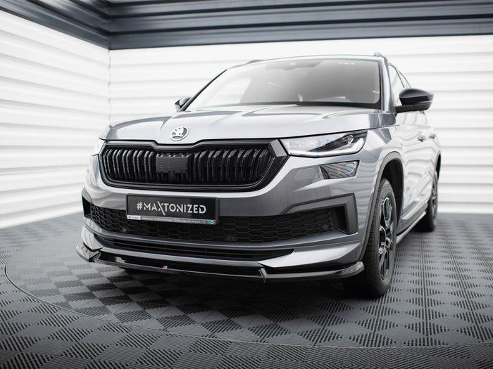 Front Splitter V.1 Skoda Kodiaq Sportline Mk1 Facelift - Maxton Design