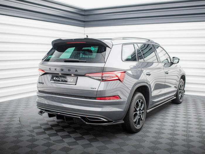Rear Splitter (Vertical Bars) Skoda Kodiaq Sportline Mk1 Facelift - Maxton Design