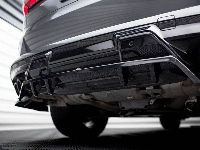 BMW X5 M F95 Facelift Central Rear Splitter (Vertical Bars) - Maxton Design