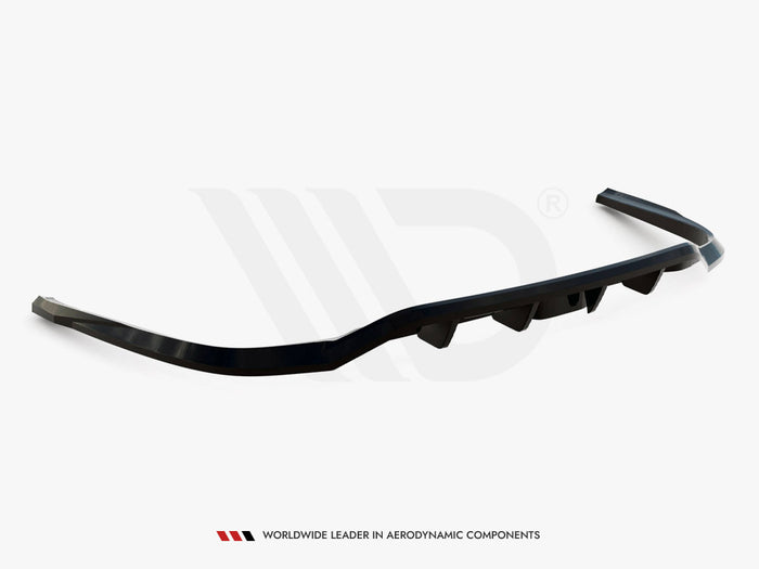 Audi A6 Allroad C8 Central Rear Splitter (Vertical Bars) - Maxton Design