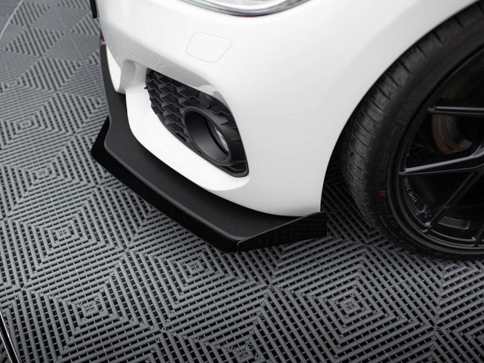 Maxton Design - STREET PRO RACING DURABILITY FRONT SPLITTER V3 (+FLAPS) BMW 1 F20 M-PACK FACELIFT / M140I (2015-2019)