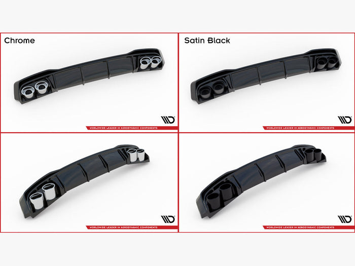 Maxton Design - REAR VALANCE + EXHAUST ENDS IMITATION VOLKSWAGEN GOLF GTE MK8