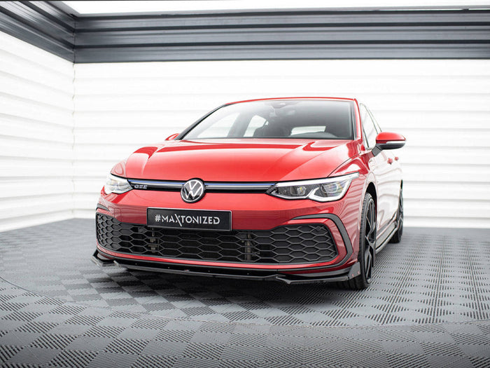 Maxton Design - FRONT SPLITTER V.2 + FLAPS VOLKSWAGEN GOLF GTI / GTE / R-LINE MK8
