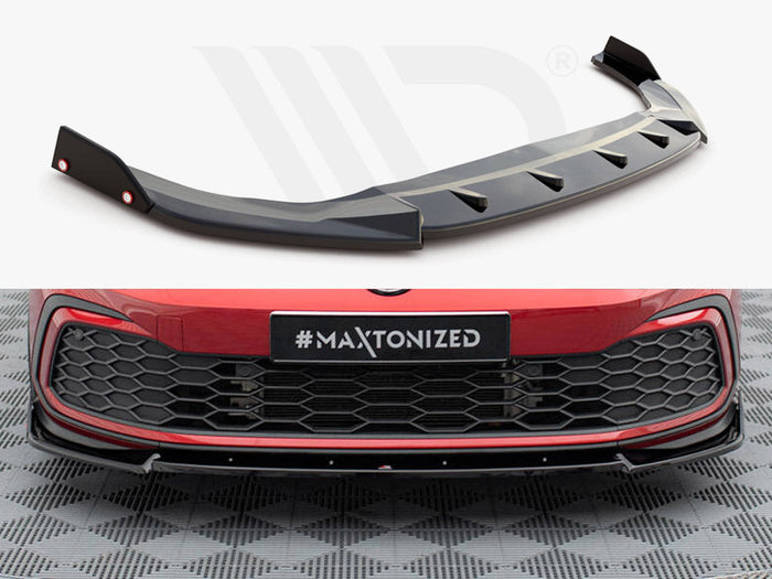 Maxton Design - FRONT SPLITTER V.3 + FLAPS VOLKSWAGEN GOLF GTI / GTE / R-LINE MK8