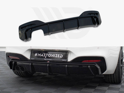 BMW 1 M-Pack F20 Facelift (Single side dual exhaust version) Rear Valance V.3 - Maxton Design