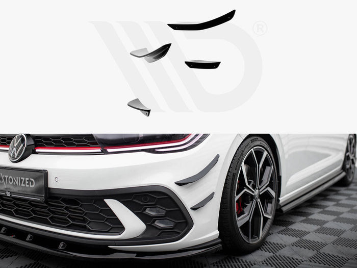 Maxton Design - FRONT BUMPER WINGS (CANARDS) VOLKSWAGEN POLO GTI MK6 FACELIFT