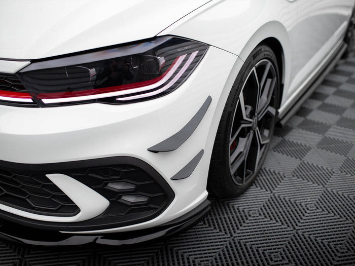 Maxton Design - FRONT BUMPER WINGS (CANARDS) VOLKSWAGEN POLO GTI MK6 FACELIFT