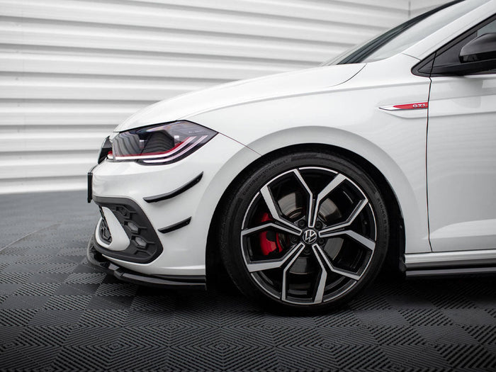 Maxton Design - FRONT BUMPER WINGS (CANARDS) VOLKSWAGEN POLO GTI MK6 FACELIFT