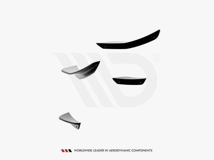 Maxton Design - FRONT BUMPER WINGS (CANARDS) VOLKSWAGEN POLO GTI MK6 FACELIFT