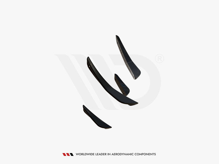 Maxton Design - FRONT BUMPER WINGS (CANARDS) VOLKSWAGEN POLO GTI MK6 FACELIFT
