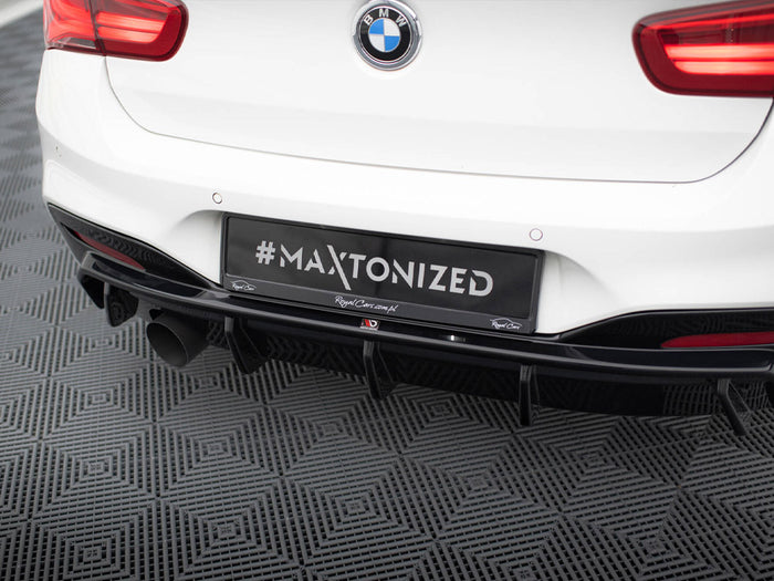 BMW 1 M-Pack F20 Facelift (Version with single exhaust on one side) Rear Valance V.3 - Maxton Design