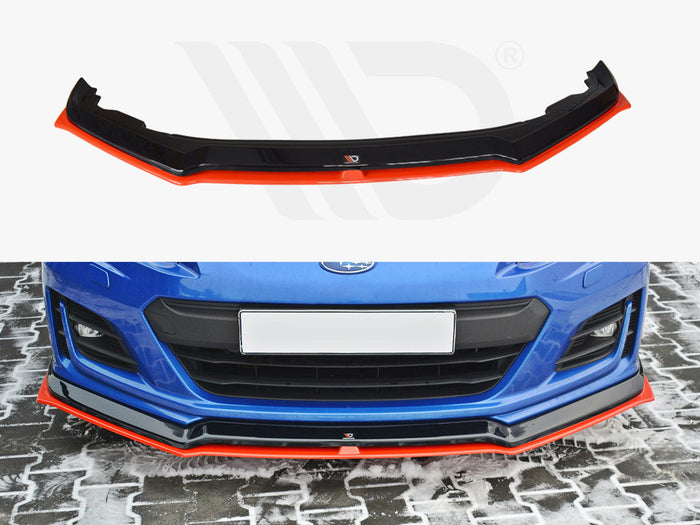 Maxton Design - Front Splitter V.5 Subaru BRZ Mk1 Facelift (BLACK AND RED)
