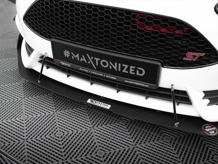 Maxton Design - Front racing splitter Fiesta MK7 ST facelift (With wings)