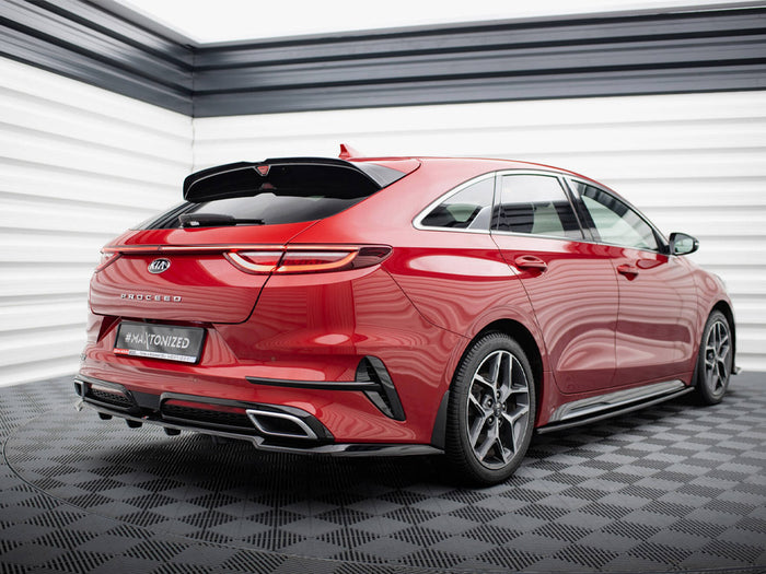Kia ProCeed GT-Line Mk1 Central Rear Splitter (Vertical Bars) - Maxton Design
