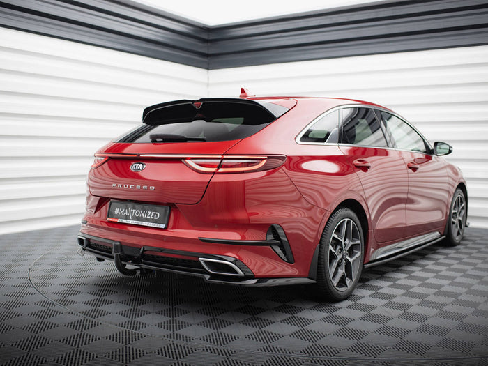 Kia ProCeed GT-Line Mk1 Central Rear Splitter (Vertical Bars) - Maxton Design