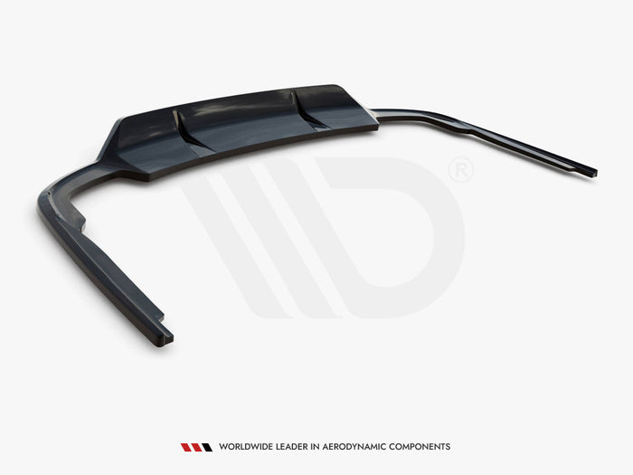 Audi A8 S-Line D5 Central Rear Splitter (Vertical Bars) - Maxton Design