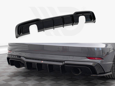 Audi A3 S-Line Sportback 8V Facelift (Version with single exhausts on both sides) Rear Valance - Maxton Design
