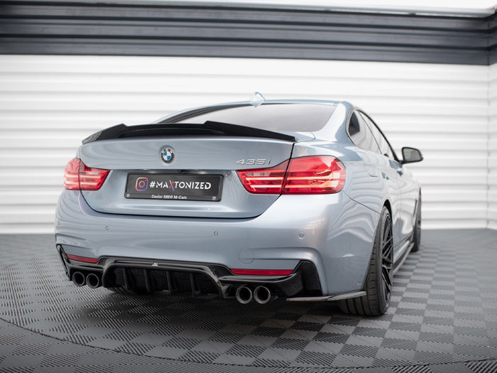 BMW 4 Coupe / Gran Coupe / Cabrio M-Pack F32 / F36 / F33 (Version with dual exhausts on both sides) Rear Valance - Maxton Design