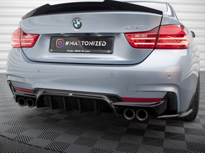 BMW 4 Coupe / Gran Coupe / Cabrio M-Pack F32 / F36 / F33 (Version with dual exhausts on both sides) Rear Valance - Maxton Design