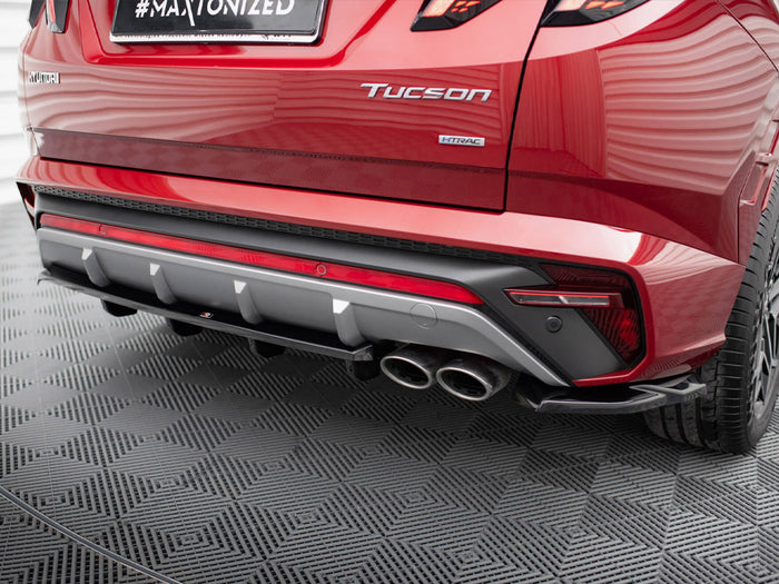 Hyundai Tucson N-Line Mk4 Central Rear Splitter (Vertical Bars) - Maxton Design
