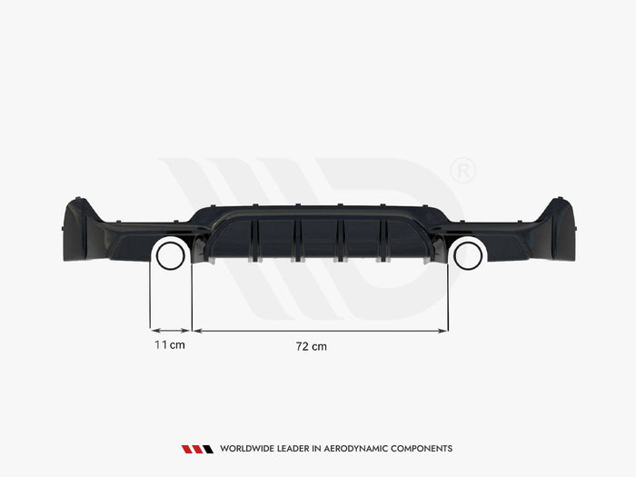 BMW 4 Coupe / Gran Coupe / Cabrio M-Pack F32 / F36 / F33 (Version with single exhausts on both sides) Rear Valance - Maxton Design