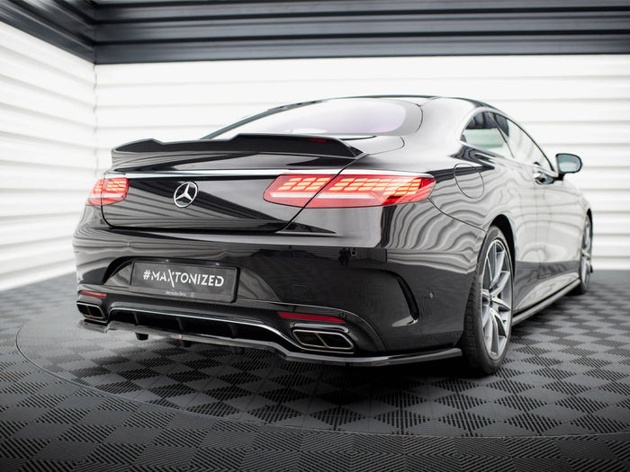 Rear Splitter (Vertical Bars) Mercedes-Benz S Coupe AMG-Line C217 Facelift - Maxton Design
