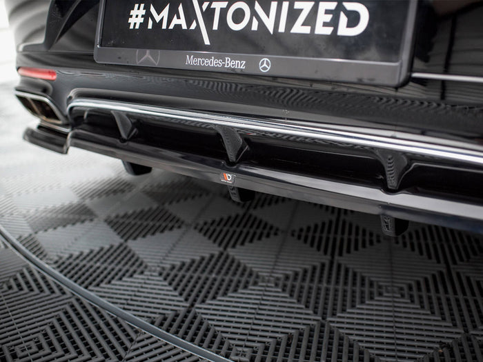 Rear Splitter (Vertical Bars) Mercedes-Benz S Coupe AMG-Line C217 Facelift - Maxton Design