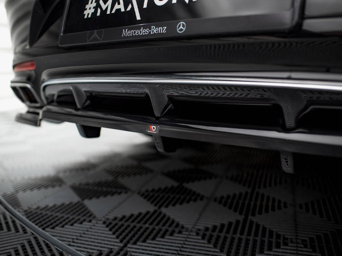 Rear Splitter (Vertical Bars) Mercedes-Benz S Coupe AMG-Line C217 Facelift - Maxton Design