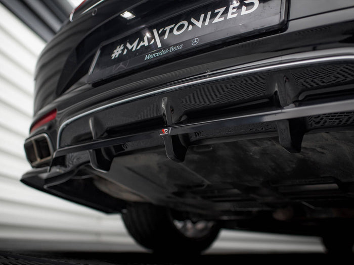 Rear Splitter (Vertical Bars) Mercedes-Benz S Coupe AMG-Line C217 Facelift - Maxton Design