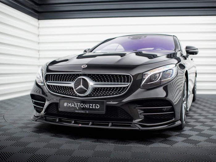 Front Splitter V.2 Mercedes-Benz S Coupe AMG-Line C217 Facelift - Maxton Design