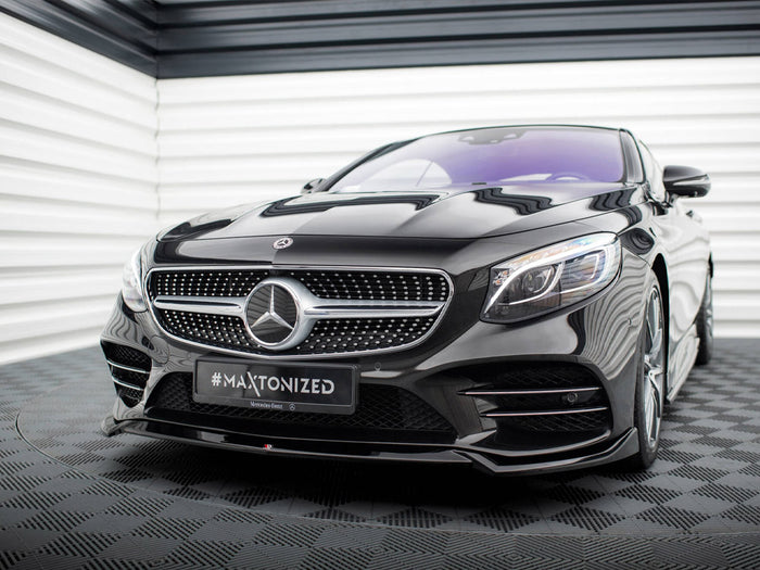 Front Splitter V.1 Mercedes-Benz S Coupe AMG-Line C217 Facelift - Maxton Design