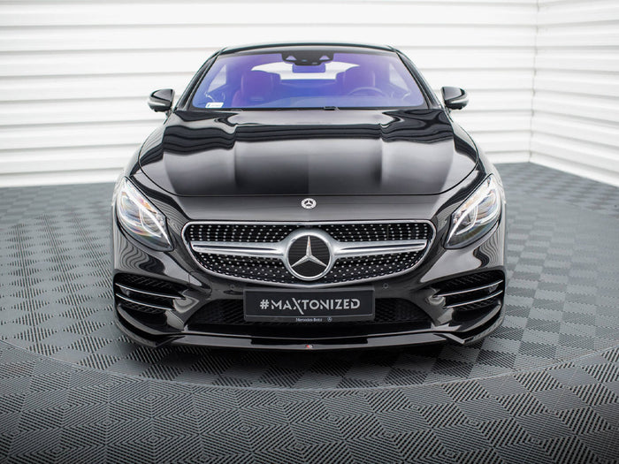 Front Splitter V.1 Mercedes-Benz S Coupe AMG-Line C217 Facelift - Maxton Design