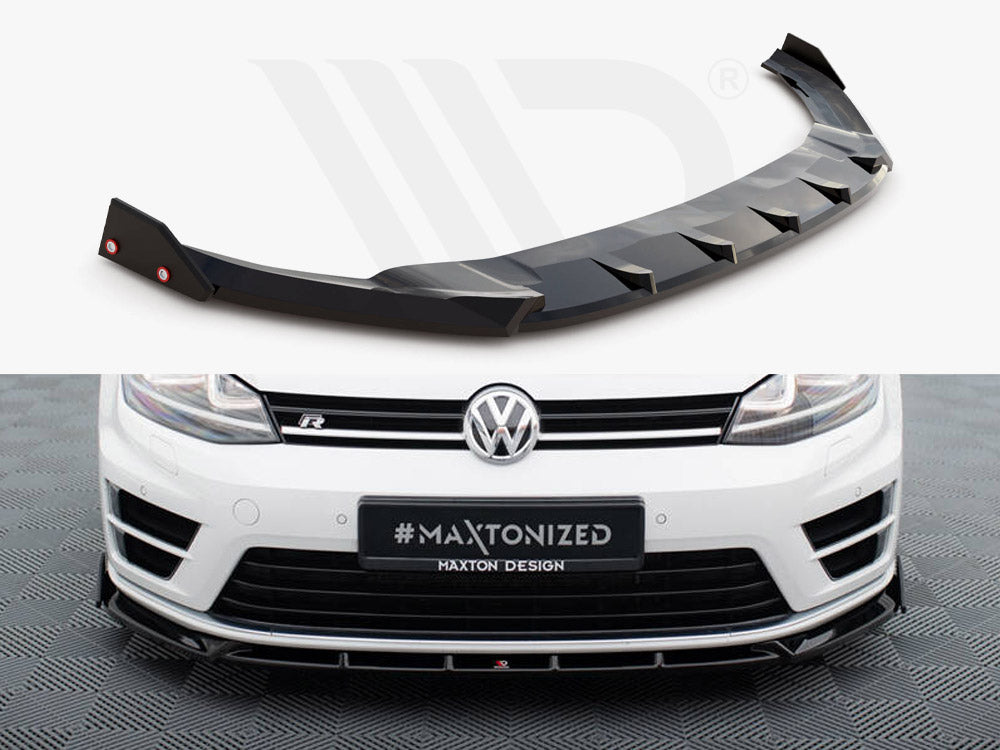 Maxton Design - Front Splitter V.5 + Flaps Volkswagen Golf R / R-Line ...