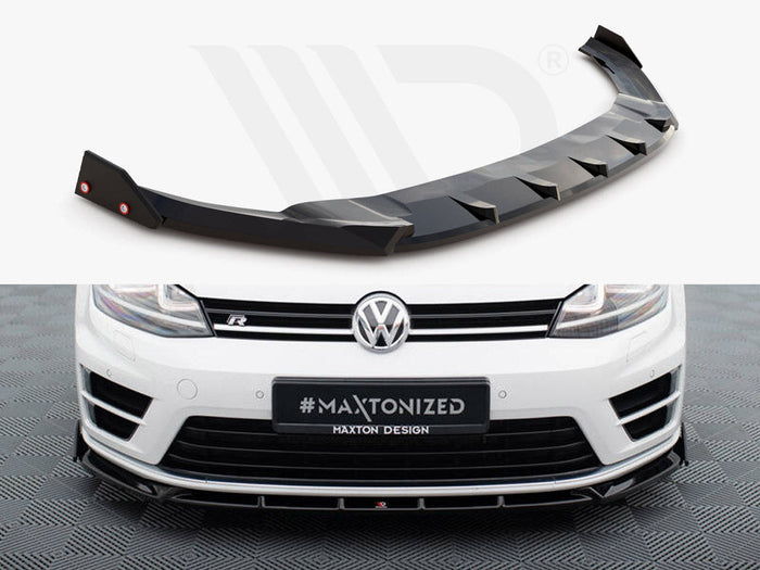 Maxton Design - Front Splitter V.5 + Flaps Volkswagen Golf R / R-Line Mk7